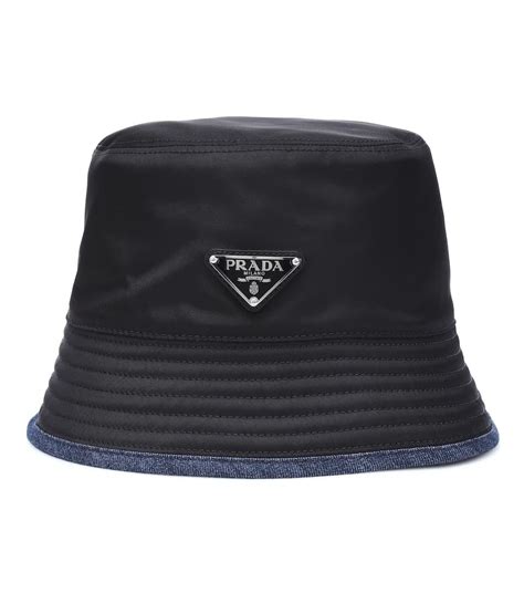 beret prada|prada denim bucket hat.